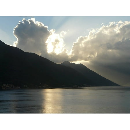 Canvas Print Sunset Booked Mediterranean Kotor Montenegro Stretched Canvas 10 x (Kotor 2 Best Gear)