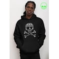thumbnail image 2 of Skull & Crossbones Silhouette Black Adult Pullover Hoodie, 2 of 6