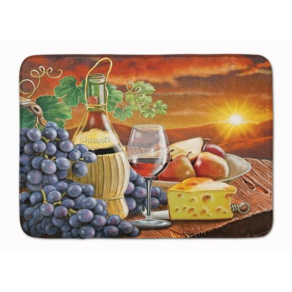 Chianti, Pears, Wine and Cheese Machine Washable Memory Foam Mat