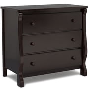 Delta Children Universal 3 Drawer Dresser, Greenguard Gold Certified, Dark Chocolate