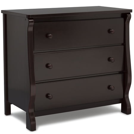 Delta Children Universal 3 Drawer Dresser, Greenguard Gold Certified, Dark Chocolate