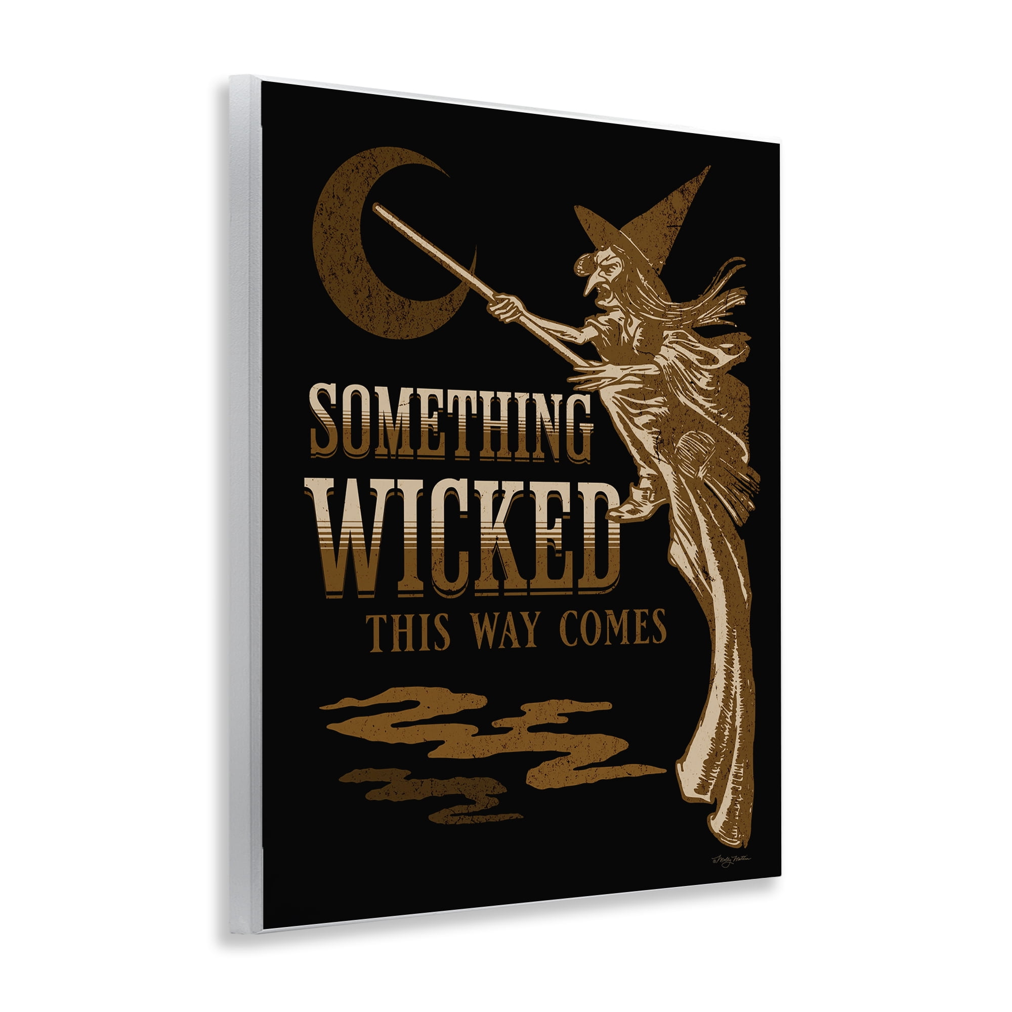 Stupell Industries Something Wicked Witch Holiday Painting Unframed Art Print Wall Art, 11 x 14
