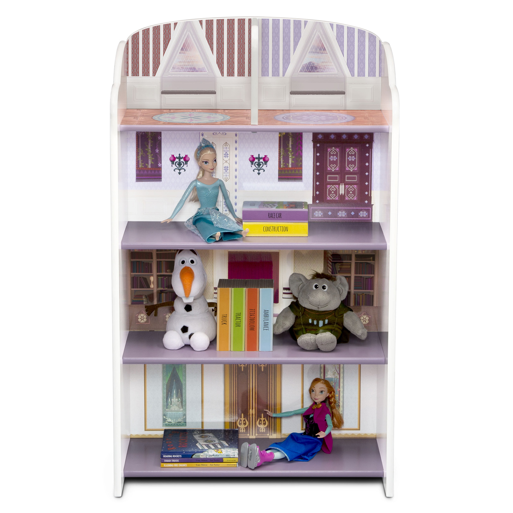 Disney Frozen II Wooden Playhouse 4-Shelf Bookcase for Kids by Delta Children, Greenguard Gold Certified - image 2 of 11