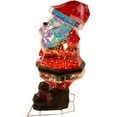 thumbnail image 3 of Kurt Adler Iridescent Light Up Santa Indoor or Outdoor Christmas Decoration, 30in, 3 of 5
