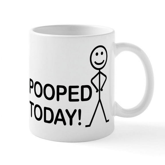 CafePress - I Pooped Today - 11 oz Ceramic Mug - Novelty Coffee Tea Cup