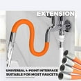 thumbnail image 6 of Qyaukm Faucet Extension Hose, 50Cm Flexible Silicone Pipe with 360° Rotation, Universal G1/2" Connector for Kitchen and Bathroom Sink (White), 6 of 8