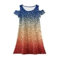 thumbnail image 5 of XADYUY 4th Of July Dress for Toddler Girls Glitter Stars Graphic Patriotic Dresses Casual A-Line Short Sleeve Toddler Skater Cute Beach Independence Day Skirt for 4-14t Kids,4-5 Years Beige, 5 of 6