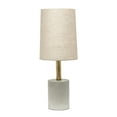 thumbnail image 3 of Elegant Designs Modern Cement Table Lamp with Antique Brass Detail - Khaki, 3 of 7