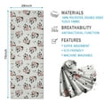 thumbnail image 2 of Light Cow Floral Pattern Hot Yoga Mat Towel Non Slip for Hot Yoga - Quick-Drying Yoga Mat Cover with 4 Corner Pockets with Travel Bag - Hot Yoga Towel Non Slip Grip Moisture Wicking Sweat 70"x26", 2 of 6