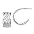 thumbnail image 1 of 925 Sterling Silver Post Hoop Earrings C J, 1 of 5