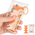 thumbnail image 2 of Clasificador de monedas portátil para colgar, bolsa pequeña de PVC transparente con botón a presión, caja de plástico para guardar monedas, 2 of 6