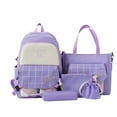 thumbnail image 4 of Kezqiaxn 5Pc Nursing School Backpack for Girls New Elementary School Backpack Back to Schools Season Schoolbags Korean Girl Backpack Junior High School Bag Backpack Clearance Sale Purple, 4 of 4