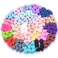 thumbnail image 4 of Cuentas de silicona en forma de corazón para bebé, cuentas masticables para dentición, chupete, mordedor, collar, accesorios, 14mm, 10 unidades por lote, 4 of 4