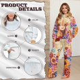 thumbnail image 6 of Yuyamidu Highland Cow Boho Flower Women's Lounge Sets Loungewear Matching Sweatsuit Yoga Golf Hiking Tracksuits Long Sleeve Pullover Sweatshirt Wide Leg Drawstring Sweatpants 2 PCS Outfits, 6 of 7