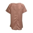 thumbnail image 5 of WIZUTIZ Womens Blouses up to 50% Off Trendy Retro Summer-Beach Tshirt V-Neck Ultra Soft Ladies Shirts Loose Fit Short Sleeve Blouse Tunics Comfy T-shirt Vintage Cotton Soft Solid Tee Tops Coffee M, 5 of 6