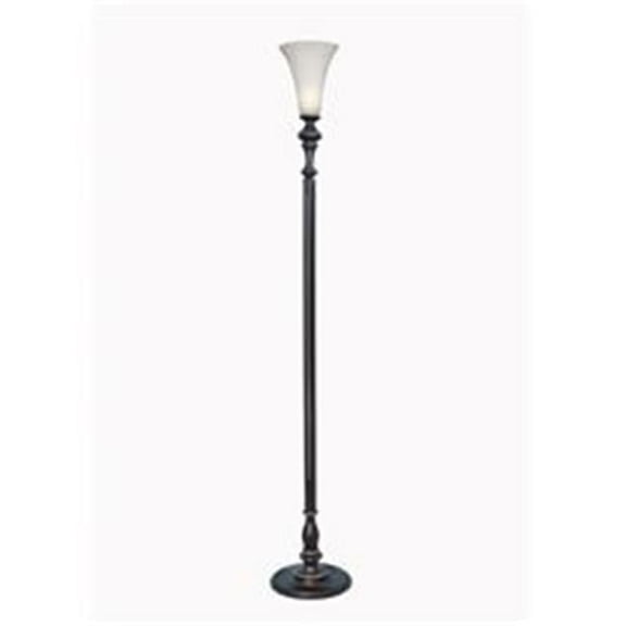 Stiffel TCH-6654-6181-OB 72 in. Oxidized Bronze Torchiere Lamp with Opal Glass Shade, 8 x 7.5 in.