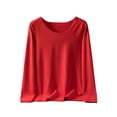 thumbnail image 1 of Minnieouse Invierno otoño mujer ropa interior térmica fiesta tiempo libre cálido grueso Lencería estilo Casual manga larga capa Base Tops Ropa interior Rojo L Minnieouse AP013747-10, 1 of 6