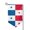 Sharp Corner, variant on Flag Of Panama Double Sided Garden Flag for Indoor Outdoor Decorations 12.5 * 18 Inches Square