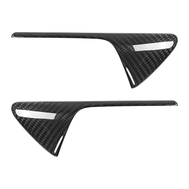Par de molduras para la ventilación de la cámara del guardabarros lateral, de fibra de carbono real, aptas para Tesla Model 3 SX YGlossy Carbon Fiber