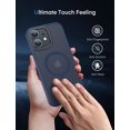thumbnail image 6 of Magnetic Case for iPhone 11 Case [MIL-Grade Drop Tested & Compatible with MagSafe] Translucent Matte Back, Anti-Fingerprint Anti-Scratch Shockproof Phone 11 Case 6.1 Inch, Blue, 6 of 12
