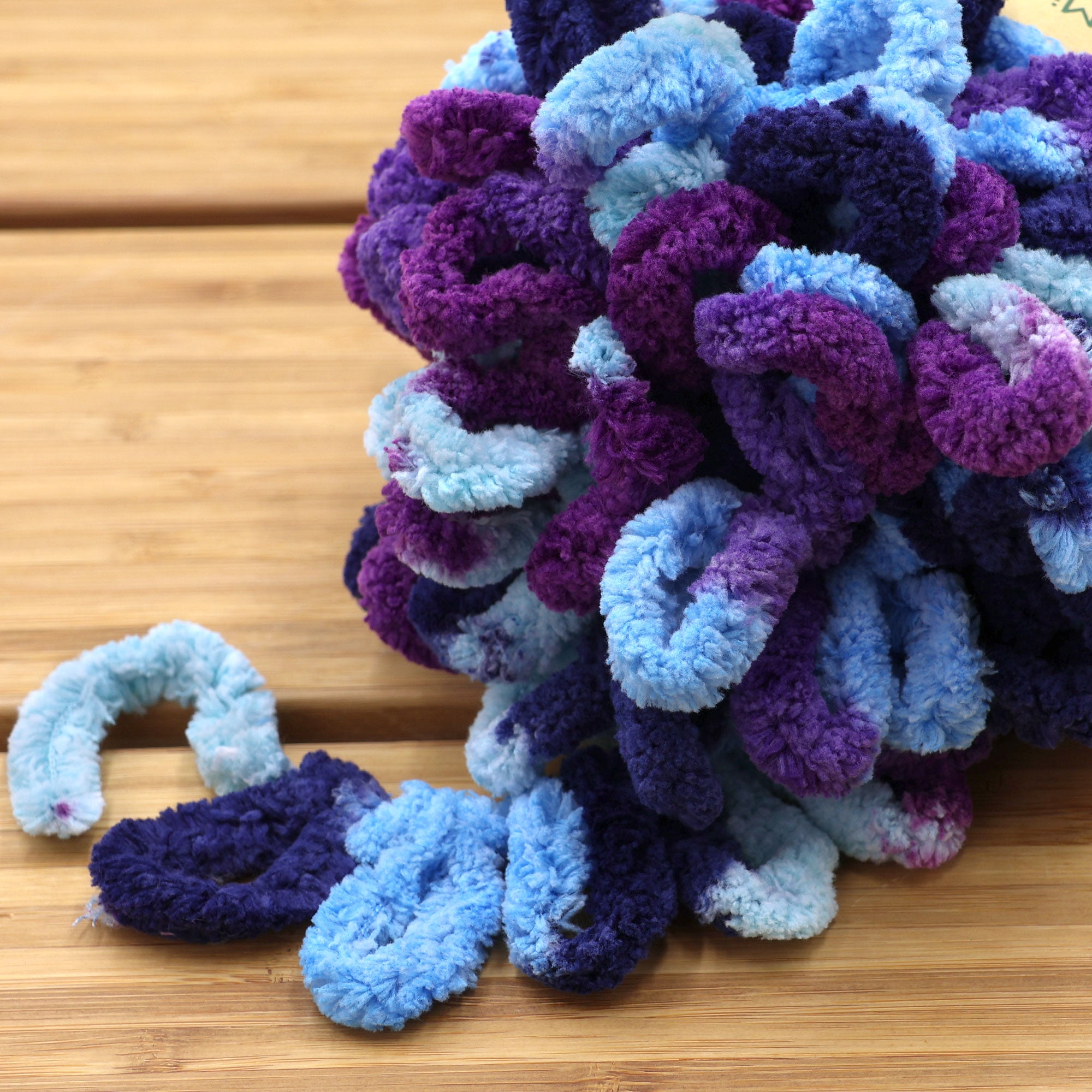 JubileeYarn Fun Finger Loops Yarn - 100g/Skein Jumbo Polyester - Aphrodite - 6 Skeins