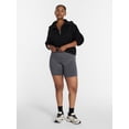 thumbnail image 2 of Athletic Works Women's and Women's Plus High Rise Bike Shorts, 7" Inseam, Size XS-4X, 2 of 6