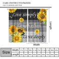 thumbnail image 2 of Sunflower Curtains, Rustic Farmhouse Vintage Black Grey Wooden Yellow Sunflower Butterfly Print Blackout Window Treatments for Kitchen Bedroom Livingroom Cafe, 84" W X 84" L, 2 of 6