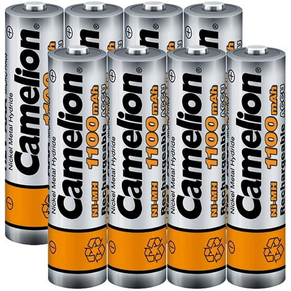 Camelion AAA 1100mAh High Capacity NiMh Rechargeable Batteries (8 Count) pre-Charged with Battery Storage Box for high Drain Devices, Toys, shavers, Gaming Controls, Camera Flashlight, Microphones