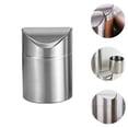 thumbnail image 5 of REACHISE Stainless Steel Car Trash Can with Lid, Mini Ash Bin and Kitchen Garbage Container for Vehicle and Home Use, 5 of 8