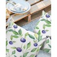 thumbnail image 3 of Outdoor Waterproof Pillow Covers Pack of 2, Blueberry Fruit Hand Painted Watercolor Blueberry Decorative Throw Pillowcases Cushion Covers for Garden Patio Tent Sofa Couch, 24x24 inch, 3 of 8