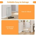 thumbnail image 4 of Smart FENDEE Bamboo Dog Gates for Doorways Freestanding Pet Gate, 2 Support Feet, 24"H, White, 4 of 7