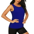 thumbnail image 2 of Easygdp Navy Women's Workout Tank Top, Running Top, Hiking Shirt, Quick-Dry for Running, Yoga, Hiking - Large, 2 of 9