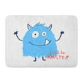 thumbnail image 1 of POGLIP Tapis de Sol Abstrait Monster Bébé Garçon Tapis de Bain 30x18 Pouces, 1 of 1