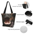 thumbnail image 4 of Fuzoiu Playful Baby Hippo Splash Print Large Capacity Shoulder Bag for Women,Large Capacity Office Purse,Laptop Tote Bag,Casual Everyday Tote for Work Beach Travel and Shopping Grocery, 4 of 6