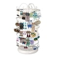 thumbnail image 2 of Huhudde 5 Tier Metal Rotating Earring Holder Jewelry Organizer 220 Holes Earring Storage Display Tower Rack Gift for Women Girl, 2 of 17