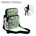 thumbnail image 5 of FUIALDOLG Cellphone Crossbody Purse White Daisy Green Pattern Portable Satchel Bags for Running, Polyester 2 Layer Crossbody Bag, 5 of 7