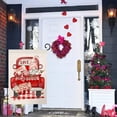 thumbnail image 2 of Rdsfhsp Valentines Day Small Garden Flag Love is in The Air Vertical Double Sided Linen Gnome Red Truck Farmhouse Spring Yard Outdoor Decoration 12 x 18 Inches, 2 of 5