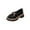 Black, variant on Xfvqtps Womens Loafers Leather Slip on Shoes with Chain Detail Chunky Sole Casual Comfortable Footwear for Daily Wear Beige
