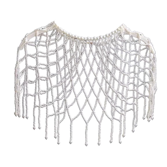 Pearl Shawl Shoulder Wrap Pearl cloak Jewelry Pearl Beads Wrap Evening Wrap Shawl