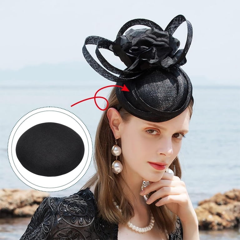 Black Sinamay Hat Fascinator Hat Base Headwear Fascinator  display picture 1