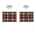 thumbnail image 5 of Handheld Flag Double-Sided Hand Waving Flag 8.2×5.5in Used For Team Activities Or Decoration In Decorative Places Rosybrown Buffalo Plaid Check Tartan Scotland_2 Ten Piece, 5 of 8