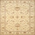 thumbnail image 1 of Ahgly Company Machine Washable Indoor Square Traditional Brown Gold Area Rugs, 4' Square, 1 of 7