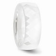 thumbnail image 4 of Ceramic White Faceted 8mm Polished Band Size: 8; for Adults and Teens; for Women and Men, 4 of 6