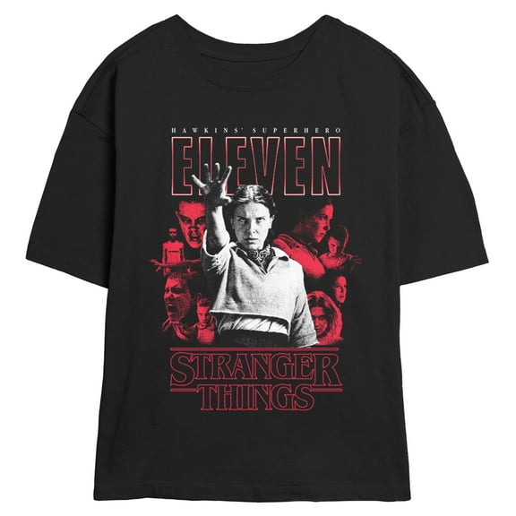 Netflix Juniors' Stranger Things Eleven Art Collage T Shirt