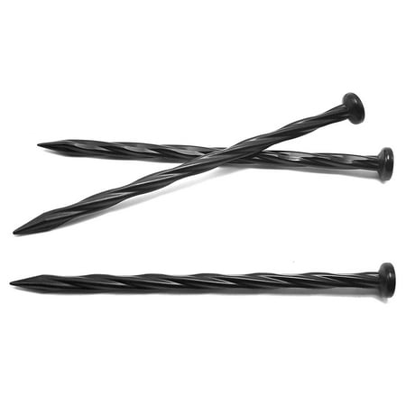 Brick Paver Patio Edging 50-Pack USA Made - Plastic Edging Nail, Spiral Nylon Landscape Stake/Anchoring Spikes for Paver Edging, Weed Barrier, Artificial Turf & More (Fits Most Brands Dimex EasyFlex Proflex) ()