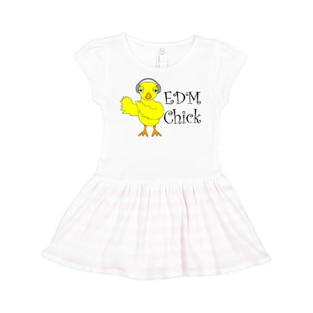 

Inktastic EDM Chick Text Gift Toddler Girl Dress