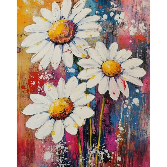 Paint by Numbers for Adults Kids Beginner Gorgeous Daisy DIY Acrylic Painting by Numbers Kits with Brushes Acrylic Pigment Home Decoration Gifts 16 x 20 inch