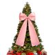 thumbnail image 1 of Adornos navideños, adorno navideño, lazo rojo extragrande de 117 cm para árbol de Navidad, lazo de satén rojo con serpentinas largas para decoración navideña del hogar, colgante rojo de 120 cm, 1 of 6