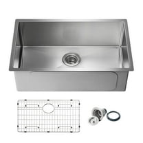 Kibi 30? Handcrafted Undermount Single Bowl 16 gauge Stainless Steel Kitchen Sink ? K1-S30