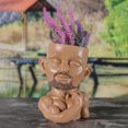thumbnail image 2 of CSChome Pot de Plante Muscle Homme avec Ventilation de Drainage Fond Antidérapant Jardinière en Résine, 2 of 7